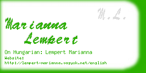 marianna lempert business card